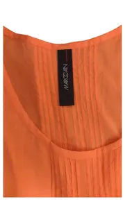 Vorschaubild 4 von Damen Top Gr. 34/XS Orange Blumenstickerei Baumwolle