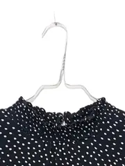 Vorschaubild 2 von Damen Bluse Gr. 38 Schwarz Punkte Langarm Viskose