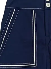 Vorschaubild 3 von Damen Rock Minirock Gr. 34 XS Blau Casual Knöpfe Taschen A-Linie