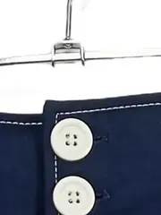 Vorschaubild 4 von Damen Rock Minirock Gr. 34 XS Blau Casual Knöpfe Taschen A-Linie