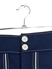 Vorschaubild 2 von Damen Rock Minirock Gr. 34 XS Blau Casual Knöpfe Taschen A-Linie