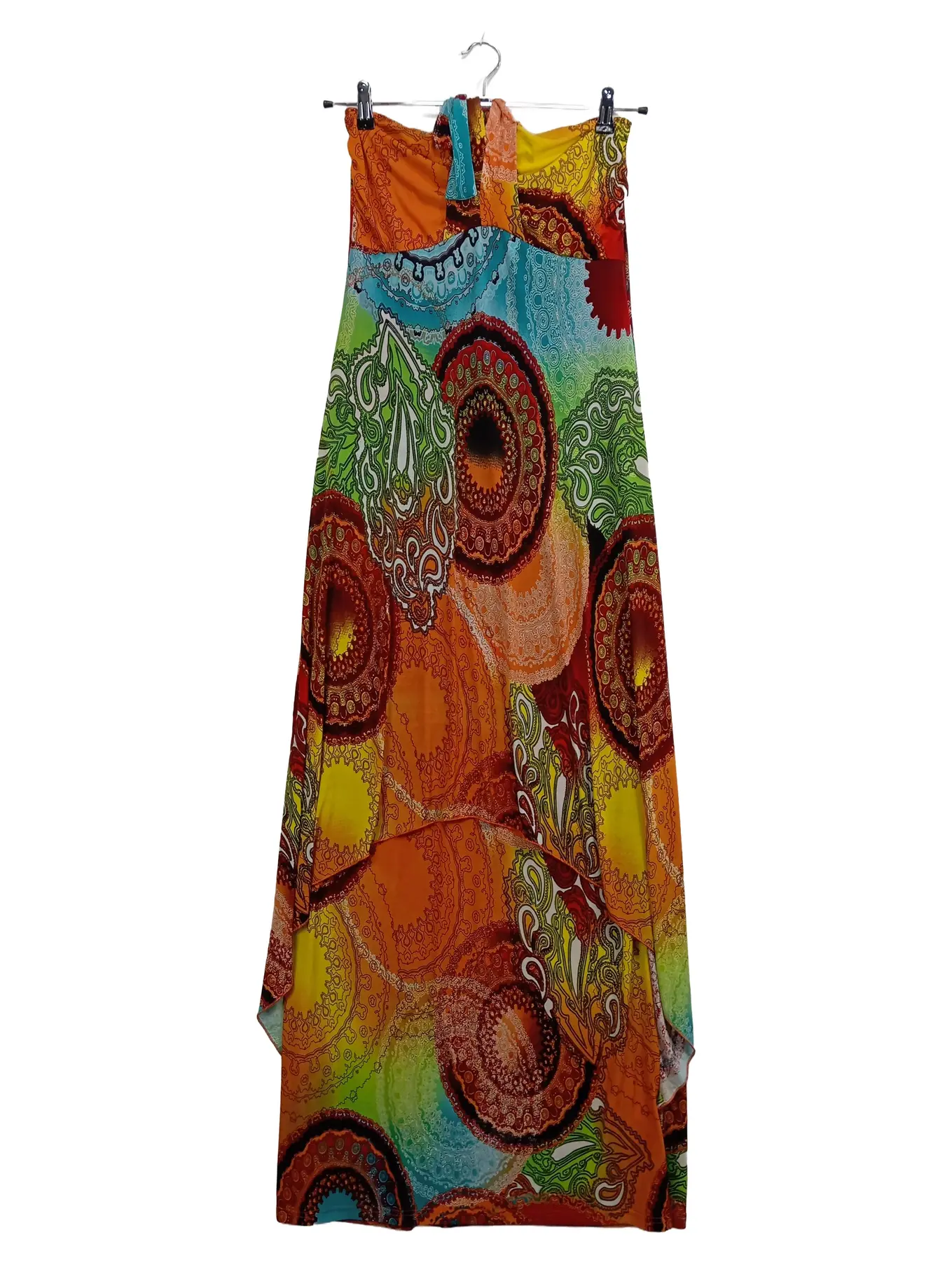 ANNA FIELD Damen Maxikleid Sommerkleid Gr. 38 M Neckholder Paisley Boho Bunt