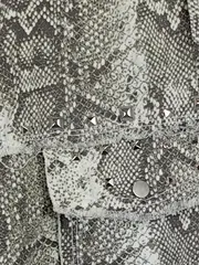 Vorschaubild 2 von Damen Hemdjacke Schlangenprint Nieten Grau Gr. XS/34 Baumwolle