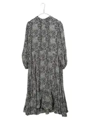 Vorschaubild 1 von Damen Kleid Leopardenmuster Viskose Gr. M/38 Schwarz Weiß