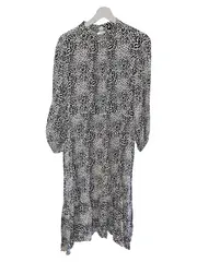 Vorschaubild 2 von Damen Kleid Leopardenmuster Viskose Gr. M/38 Schwarz Weiß