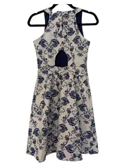 Vorschaubild 2 von Damen Freizeitkleid ärmellos Blumenmuster Gr. 34/XS Mehrfarbig