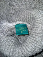 Vorschaubild 4 von Canda Damen Pullover Rollkragen Zopfstrickmuster Grau Gr. S