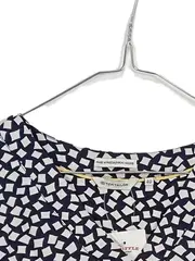 Vorschaubild 4 von Damen Pullover 3/4 Arm Geometrisch Blau Viskose Gr. 40 L