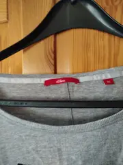 Vorschaubild 2 von Damen T-Shirt Gr. 46/3XL Grau Pailletten Oversize Casual