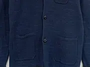 Vorschaubild 2 von Herren Strickjacke Cardigan Gr. 38/M Blau Baumwolle