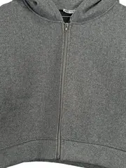 Vorschaubild 3 von Damen Sweatjacke Kapuzenjacke Gr. L grau meliert Cropped Hoodie
