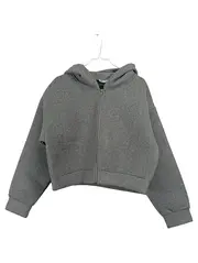 Vorschaubild 1 von Damen Sweatjacke Kapuzenjacke Gr. L grau meliert Cropped Hoodie