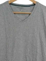 Vorschaubild 5 von Herren T-Shirt V-Ausschnitt Basic Grau Gr. 48/M