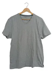 Vorschaubild 1 von Herren T-Shirt V-Ausschnitt Basic Grau Gr. 48/M
