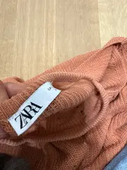 Vorschaubild 3 von Damen Stricktop Gr. S Orange Lochmuster Ärmellos Casual