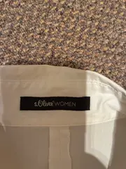 Vorschaubild 6 von Damen Bluse Langarm Klassisch Uni Weiß Baumwolle Gr. 40 L Business