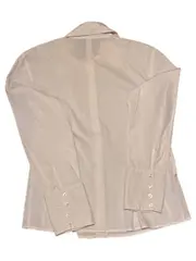 Vorschaubild 4 von Damen Bluse Langarm Klassisch Uni Weiß Baumwolle Gr. 40 L Business