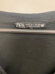 Vorschaubild 2 von Damen T-Shirt V-Ausschnitt Schwarz Gr. 40/L Basic Baumwolle NEU