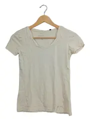 Vorschaubild 1 von Damen T-Shirt Gr. S Beige Baumwolle Basic Slub Jersey
