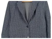 Vorschaubild 3 von Damen Blazer Gr. 44 Grau Fischgrät Baumwolle Casual
