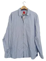 Vorschaubild 1 von Herren Freizeithemd Langarm Slim Fit Blau Gr. XL Baumwolle