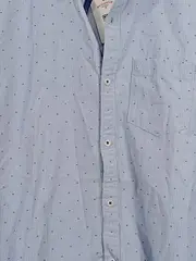 Vorschaubild 2 von Herren Freizeithemd Langarm Slim Fit Blau Gr. XL Baumwolle