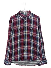 Vorschaubild 1 von Herren Freizeithemd Langarm Kariert Rot Baumwolle Gr. 48 M