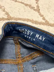 Vorschaubild 5 von Jeansrock Damen Baumwolle Midirock Blau Gr. 40/L Knopfleiste