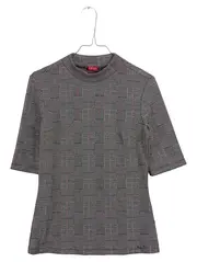 Vorschaubild 1 von Damen Bluse Kariert Glencheck Modern Freizeit Grau Gr. S