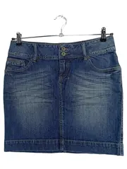 Vorschaubild 1 von Jeansrock Damen Gr. 36 Blau Denim Minirock Stretch
