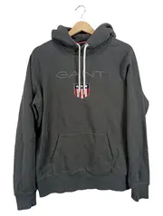 Vorschaubild 1 von Herren Hoodie Kapuzenpullover Logo Stickerei Grau Gr. L
