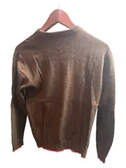 Vorschaubild 2 von Kinder Pullover Langarm Uni Oliv Baumwolle Gr. 164