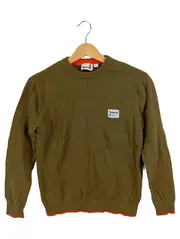 Vorschaubild 1 von Kinder Pullover Langarm Uni Oliv Baumwolle Gr. 164