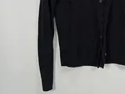 Vorschaubild 4 von Damen Strickjacke Cardigan Schwarz Gr. M 38 Langarm Basic Baumwolle