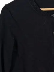 Vorschaubild 3 von Damen Strickjacke Cardigan Schwarz Gr. M 38 Langarm Basic Baumwolle