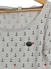 Vorschaubild 2 von Damen T-Shirt Anker Herzen Maritim Gr. S Beige