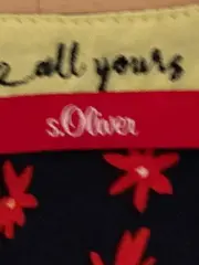 Vorschaubild 4 von Damen Bluse Gr. 36/S Blumenmuster Viskose Langarm Blau