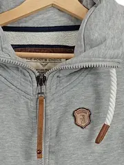 Vorschaubild 2 von Damen Sweatjacke Hoodie Grau Meliert Gr. S Kapuze