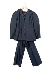 Vorschaubild 1 von Collection Hosenanzug Damen Gr. 40 Blau Seide Business