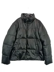 Vorschaubild 1 von Steppjacke Damen Gr. 40 L Schwarz Kunstleder Puffer Jacke Winter Urban