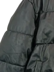 Vorschaubild 3 von Steppjacke Damen Gr. 40 L Schwarz Kunstleder Puffer Jacke Winter Urban