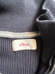 Vorschaubild 6 von Herren Pullover Troyer Gr. M Blau Baumwolle Rippstrick