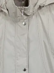 Vorschaubild 3 von Damen Leichte Jacke Kapuze Beige Gr. 48 Frühling Sommer Polyester