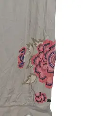 Vorschaubild 3 von Damen Sommerkleid Gr. XL 42 Beige Blumenprint Baumwolle Casual Träger