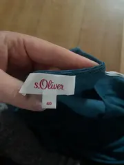 Vorschaubild 4 von Damen Top Tanktop Gr. 40/L Petrol gestreift Raffung