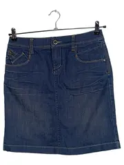 Vorschaubild 1 von Damen Jeansrock Gr. 36 Blau Denim Stretch Midirock