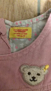 Vorschaubild 4 von Baby Kleid Cord Rosa Gr. 116 mit Teddy Applikation