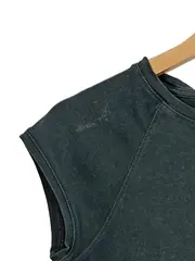 Vorschaubild 2 von Damen T-Shirt Gr. L Grau Basic Baumwolle Ärmellos Top