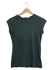 Vorschaubild 1 von Damen T-Shirt Gr. L Grau Basic Baumwolle Ärmellos Top