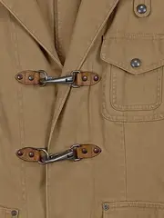 Vorschaubild 2 von Damen Outdoorjacke Beige Gr. 6 Lederdetails Safari